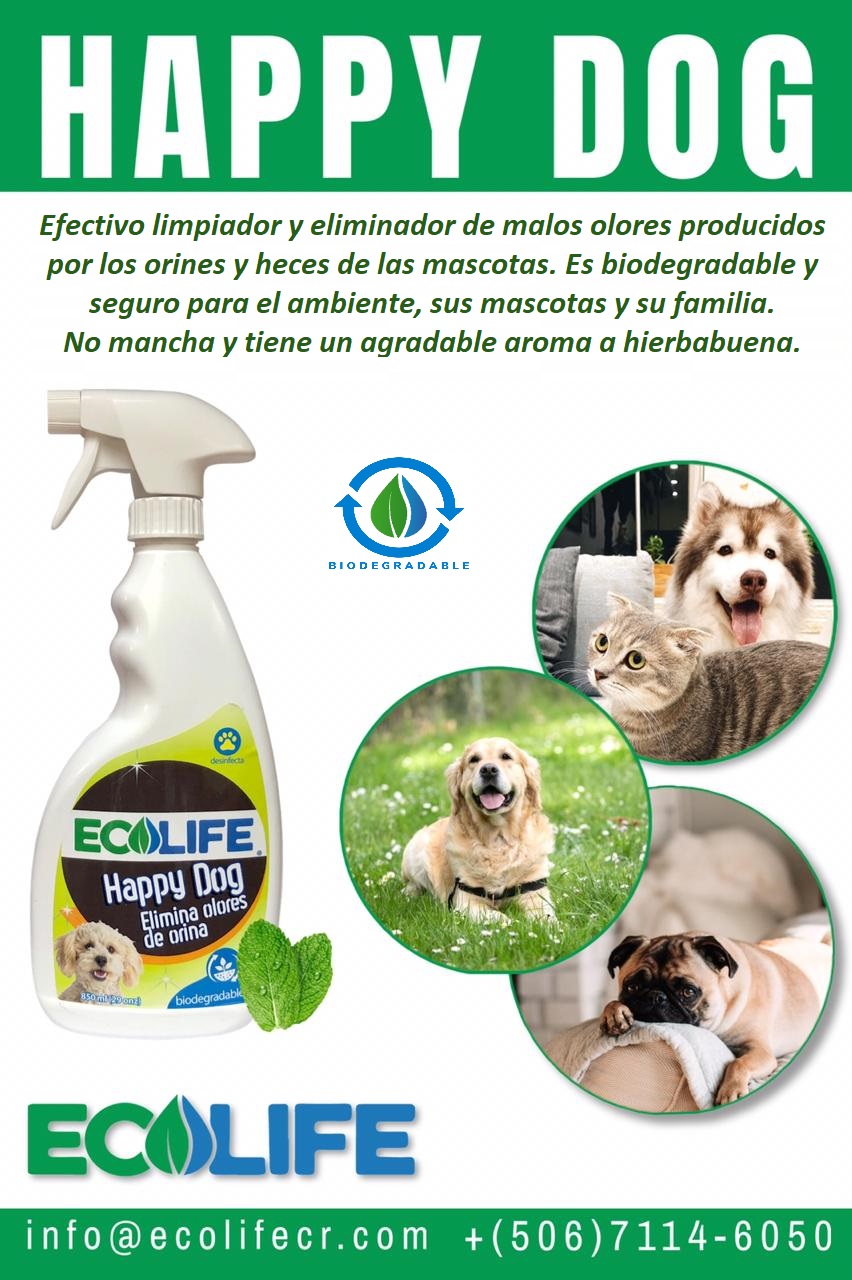 Happy Dog Eliminador de Olores de Mascotas. 850ml 